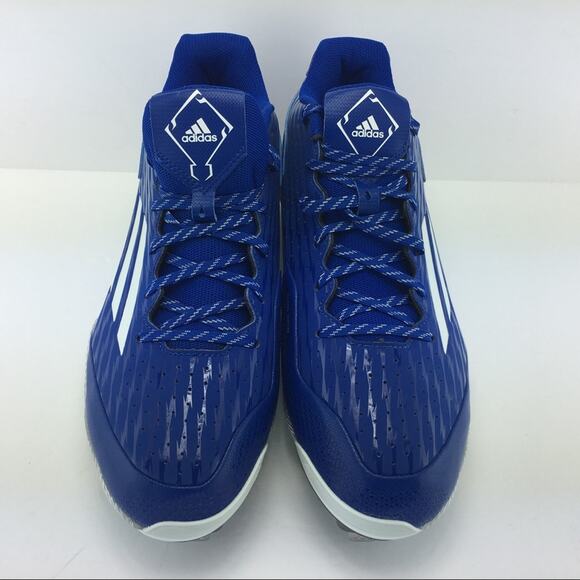 Adidas Mens Power Alley 3 Mid Baseball Cleats Royal Blue White Size 13 Brand New